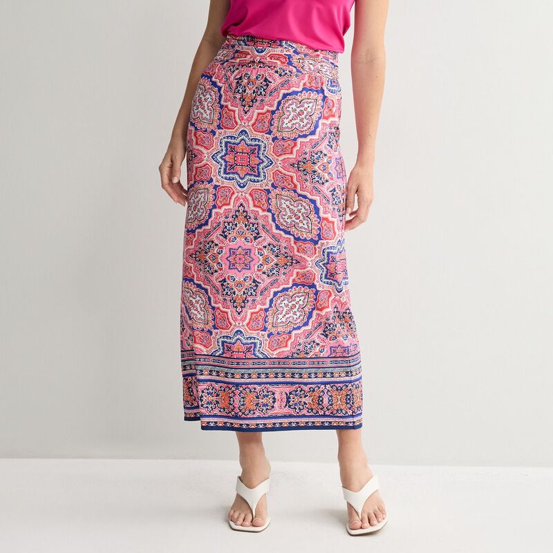 アプトナイン レディース 下つ方スコート Women\u0027s Apt. 9 Pull On Skirt Pink Geometric Print サクラ色