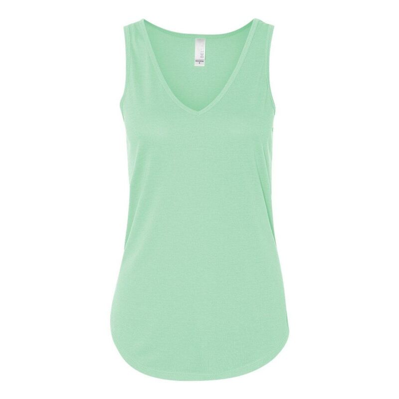 ベラ帆布 レディース トップス プルオーバー Vのど首 Bella+Canvas BELLA + CANVAS Women\u0027s Flowy V-Neck Tank Mint ペパーミント