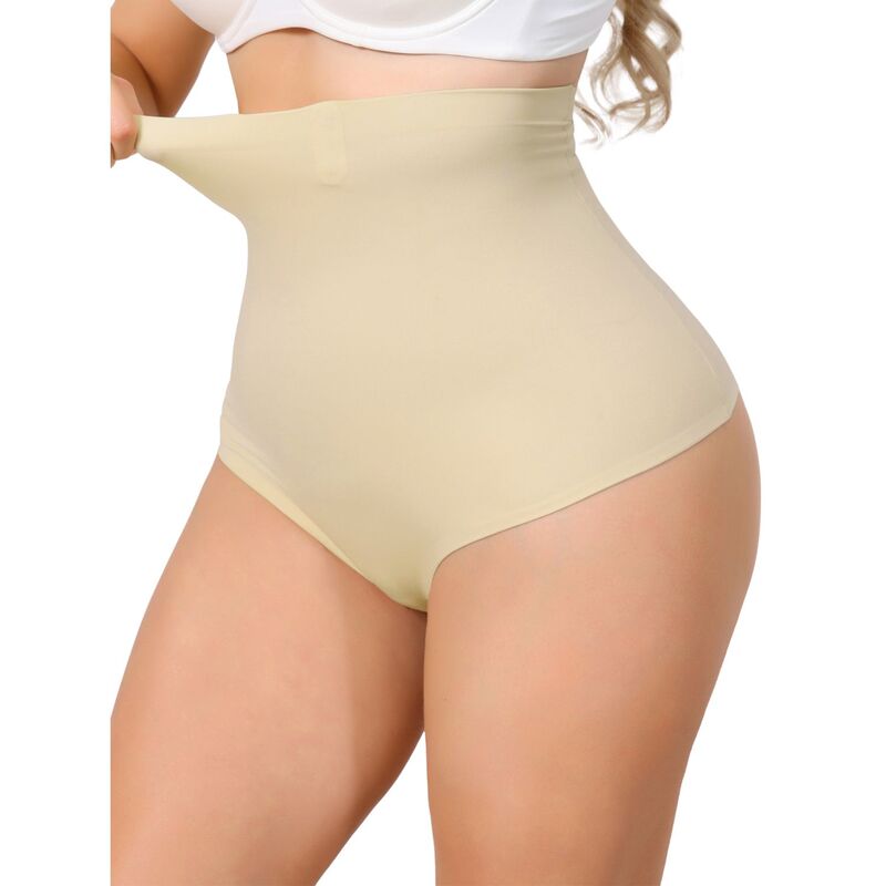 インスパイア 今めかしい レディース アンダー御召しもの ズボン下 INSPIRE CHIC Women\u0027s High Waisted Tummy Control No Show Girdle Body Shaper Thong Panty Under Dresshapewear Beige ベージュ