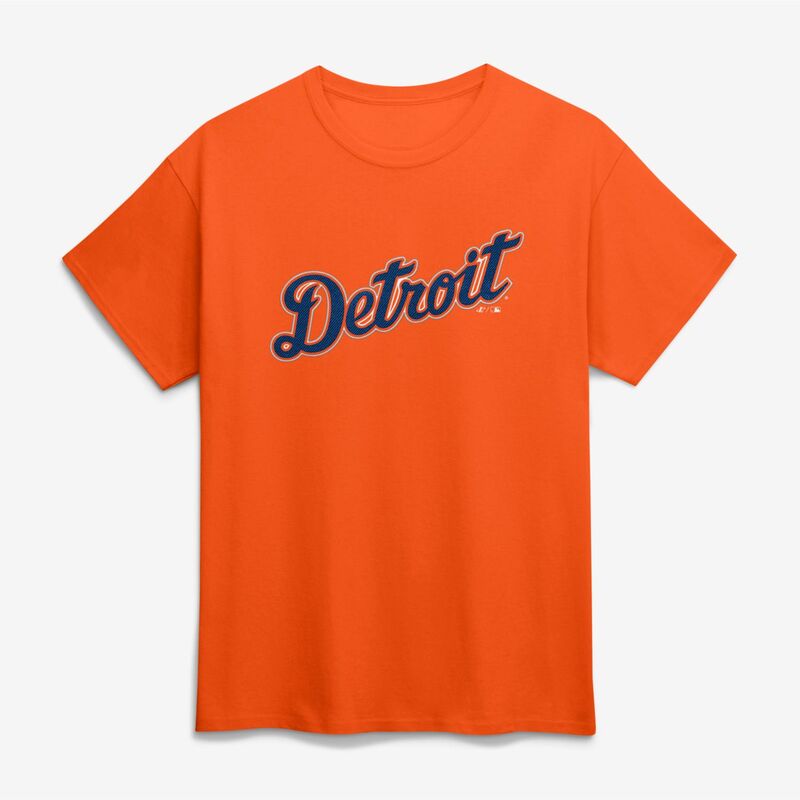 ロゴタイプアスレチック レディース トップス プルオーバー Men\u0027s Logo Athletic Orange Detroitigers Wordmark T-Shirtgr Orange オレンジ色