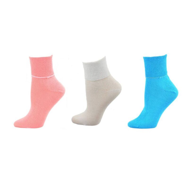 ウェアシエラ レディース アンダーお召しもの ソックス 綿織物 アンクル WEAR SIERRA Women\u0027s 100% Combed Cotton Ankle Turn Cuff 3 Pair Pack Guava Wturquoise 青緑色