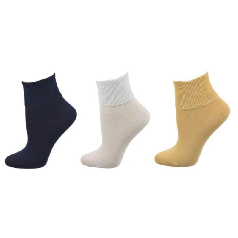 ウェアシエラ レディース アンダーお召しもの ソックス 綿織物 アンクル WEAR SIERRA Women\u0027s 100% Combed Cotton Ankle Turn Cuff 3 Pair Pack Navy Khaki White 白いこと