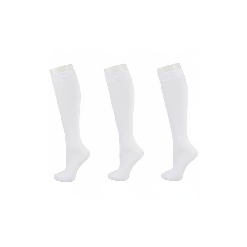 ウェアシエラ レディース アンダーお召しもの ソックス 綿織物 編み物 WEAR SIERRA Classic Flat Knit Combed Cotton Knee High Socks 3 Pair Pack White 白いこと