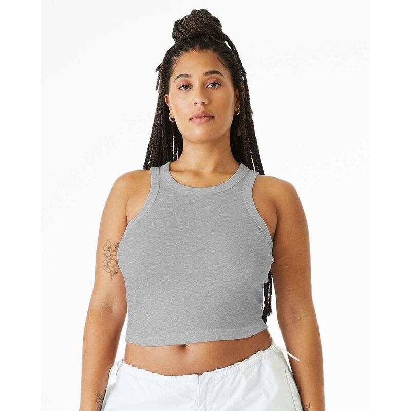 ベラ帆布 レディース トップス プルオーバー Bella+Canvas BELLA + CANVAS Women ? s Micro Rib Racer Tank Athletic Heather ギョリュウモドキ