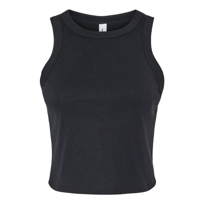 ベラ帆布 レディース トップス プルオーバー Bella+Canvas BELLA + CANVAS Women ? s Micro Rib Racer Tank Solid Black Blend 黒いこと