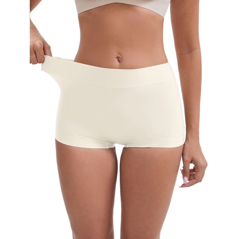 インスパイア 今めかしい レディース ボトムス 心地よいズボン下 遊撃手ズボン下 INSPIRE CHIC Women\u0027slimming Waist Hip-Lifter Shaping Shorts Anti Chafing No Trace Control Panties Under Dress White 白いこと