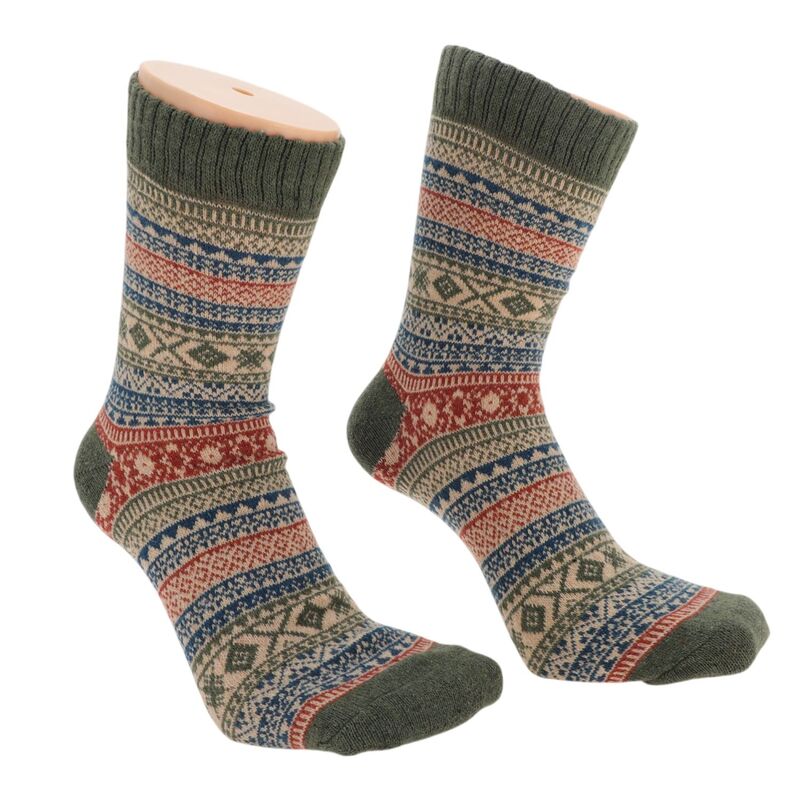 ユニークバーゲンズ レディース アンダーお召しもの ソックス Unique Bargains Men\u0027s Retro Winter Warm Socks Multicolor 5 Pair Multicolor マルチ色合い