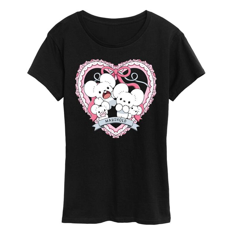 アニメ文字記号 レディース トップス プルオーバー グラフィック Licensed Character Women\u0027s Pokmon Maushold Coquette Graphic Tee Black 黒いこと