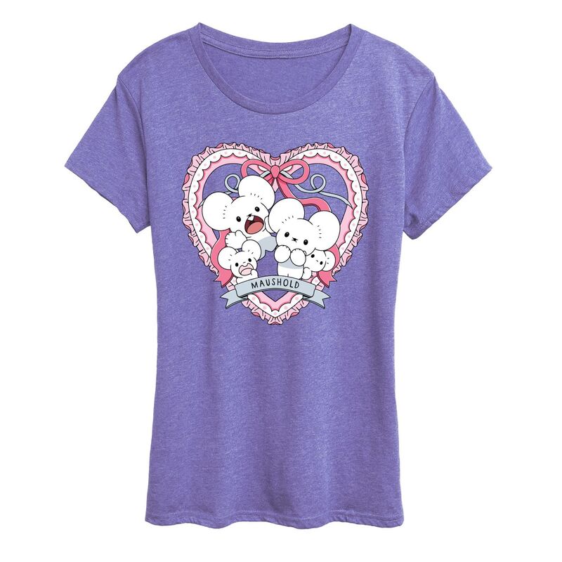 アニメ文字記号 レディース トップス プルオーバー グラフィック Licensed Character Women\u0027s Pokmon Maushold Coquette Graphic Tee Heather Periwinkle ギョリュウモドキ