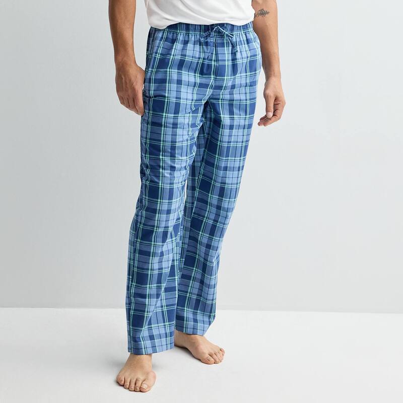 ソノマ レディース アンダーお召しもの ナイト爵お召しもの ズボン下 Men\u0027sonoma Goods For Life Woven Pajama Pants Admiral Blue Check 青色