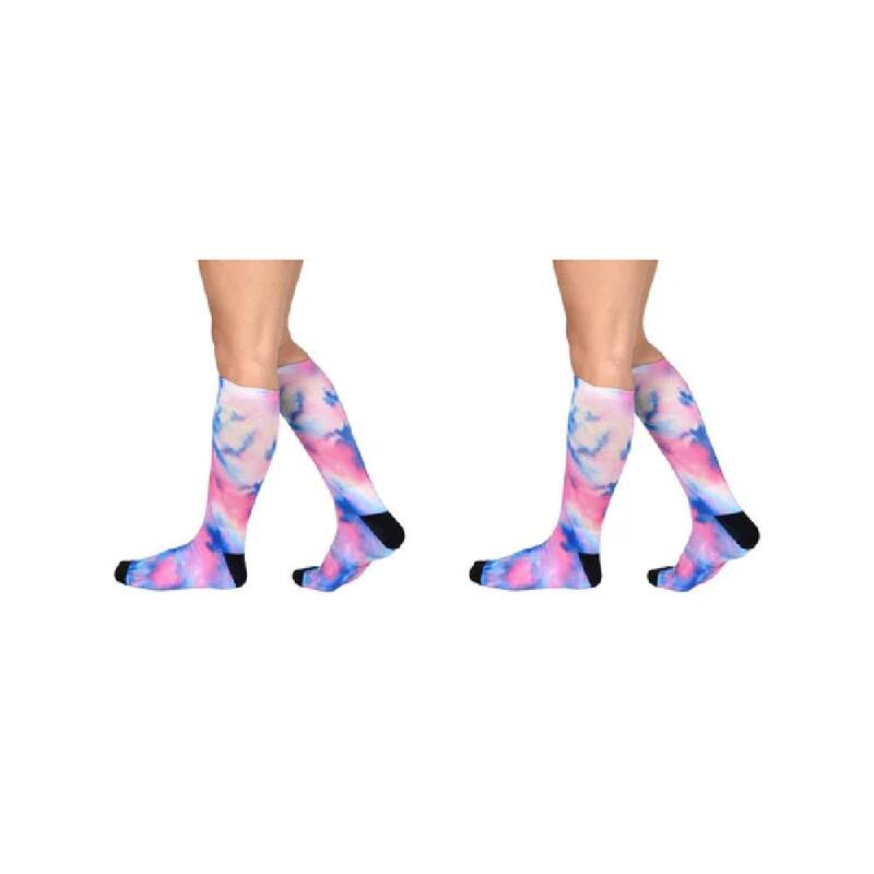 ウェアシエラ レディース アンダーお召しもの ソックス WEAR SIERRA Socks - Purple Haze Pattern Coolmax Socks Nature Collection For Men \u0026 Women Knee High Socks 2 Pair パープル