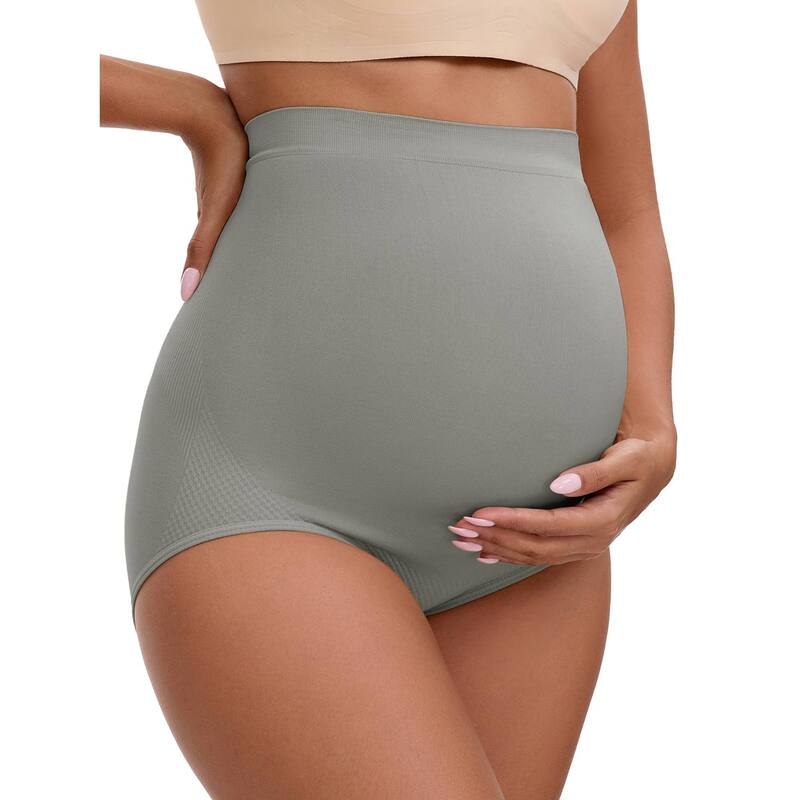 インスパイア 今めかしい レディース アンダーお召しもの ズボン下 御機嫌酉の方角 マタニティ INSPIRE CHIC Women\u0027s High Waist Maternity Briefs Hip Lifter Seamless Comfortable Pregnancy Ladies Panties Gray 薄墨色