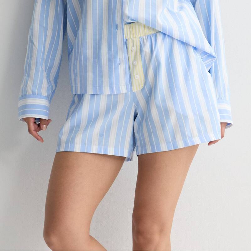 ソノマ レディース アンダーお召しもの ナイト爵お召しもの 遊撃手ズボン下 Women\u0027sonoma Goods For Life Woven Pajama Shorts Blue White Stripe 白いこと