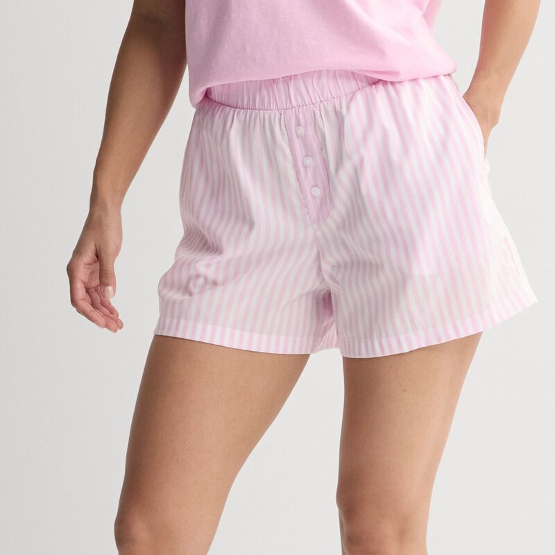 ソノマ レディース アンダーお召しもの ナイト爵お召しもの 遊撃手ズボン下 Women\u0027sonoma Goods For Life Woven Pajama Shorts Pink Stripe サクラ色