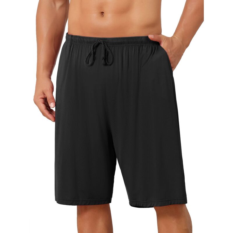 インスパイア 今めかしい レディース アンダーお召しもの ナイト爵お召しもの 遊撃手ズボン下 INSPIRE CHIC Sleepwear Bottom for Men\u0027s Comfortable Solid Color Lounge Drawstring Pajama Shorts Black 黒いこと