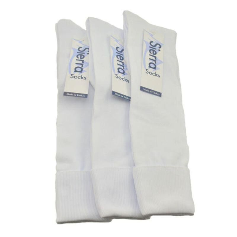 ウェアシエラ レディース アンダーお召しもの ソックス ナイロン 編み物 WEAR SIERRA Classic Flat Knit Opaque Nylon Knee High Socks 3 Pair Pack White 白いこと
