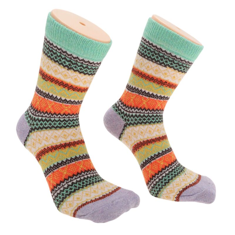 ユニークバーゲンズ レディース アンダーお召しもの ソックス Unique Bargains Women\u0027s Thick Winter Warm Socks Multicolor 5 Pair Multicolor マルチ色合い