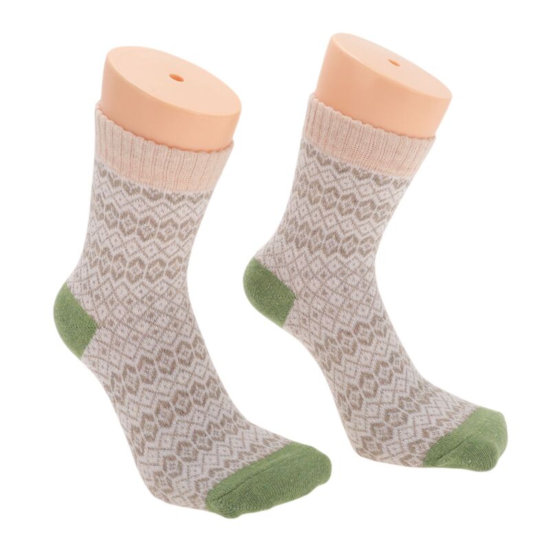 ユニークバーゲンズ レディース アンダーお召しもの ソックス Unique Bargains Women\u0027soft Rhombus Pattern Winter Warm Socks Multicolor 5 Pair Multicolor マルチ色合い