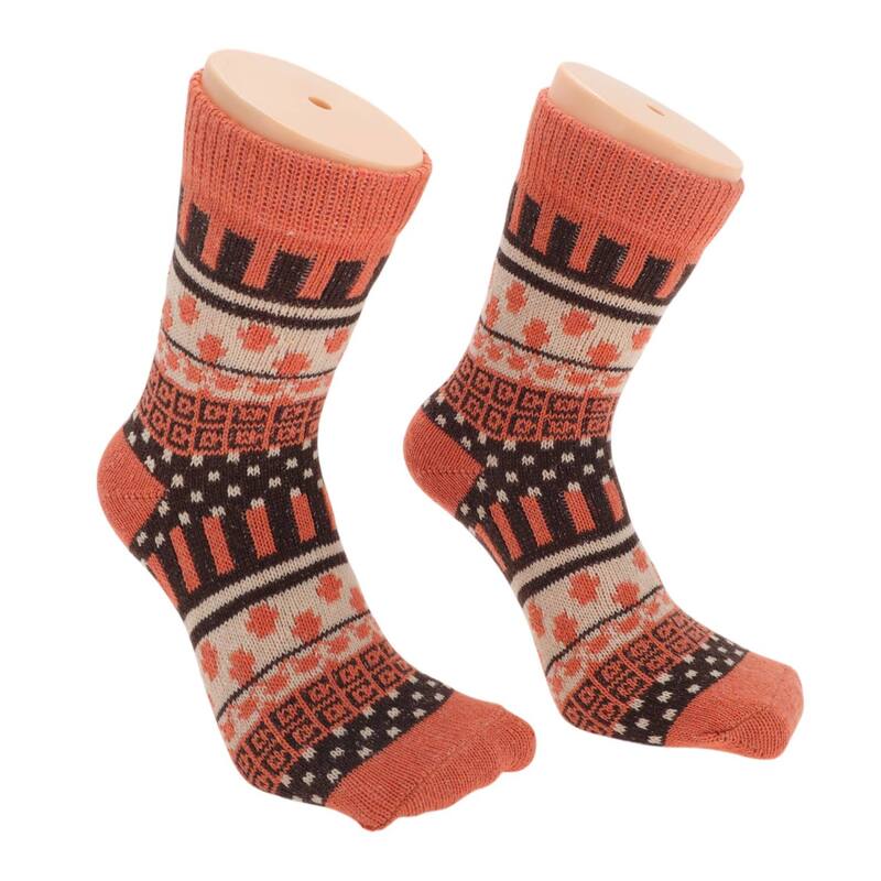 ユニークバーゲンズ レディース アンダーお召しもの ソックス Unique Bargains Women\u0027s Retro Dotted Winter Warm Socks Multicolor 5 Pair Multicolor マルチ色合い