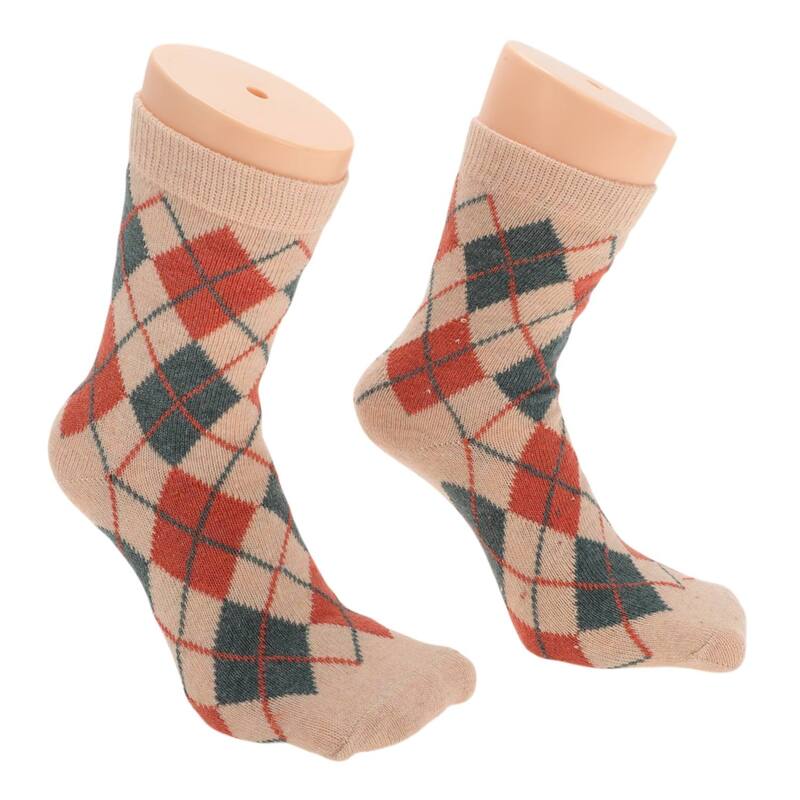 ユニークバーゲンズ レディース アンダーお召しもの ソックス Unique Bargains Women\u0027s Plaid Pattern Winter Warm Socks Multicolor 5 Pair Multicolor マルチ色合い