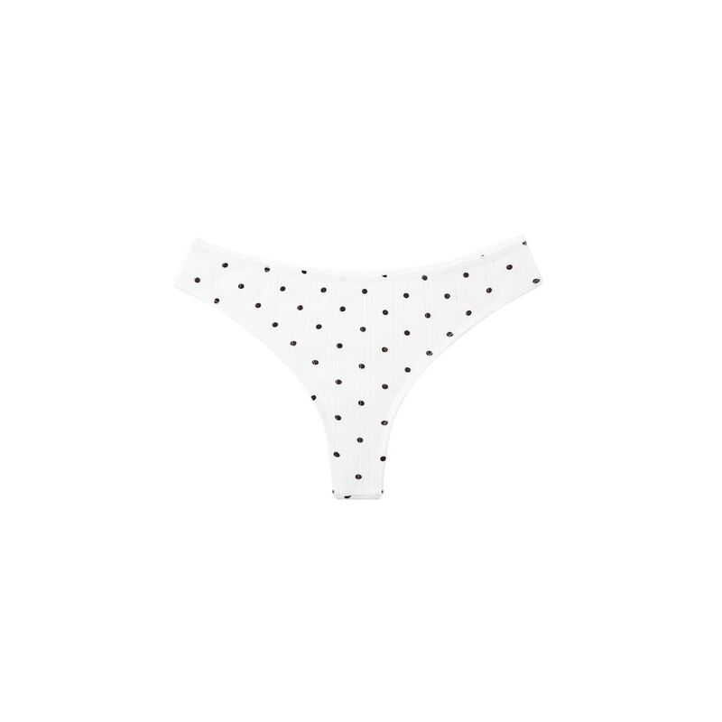 クープ レディース アンダーお召しもの ズボン下 CUUP The Thong- Pointelle Salt Polka Dot 点点