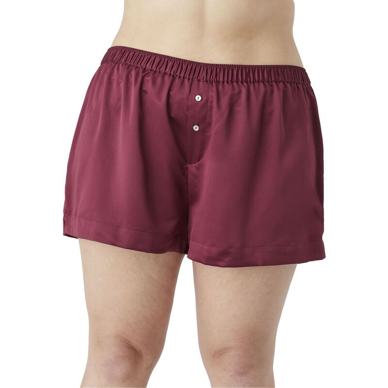 クープ レディース アンダーお召しもの ズボン下 繻子 CUUP The Boxer Short - Recycled Satin Begonia