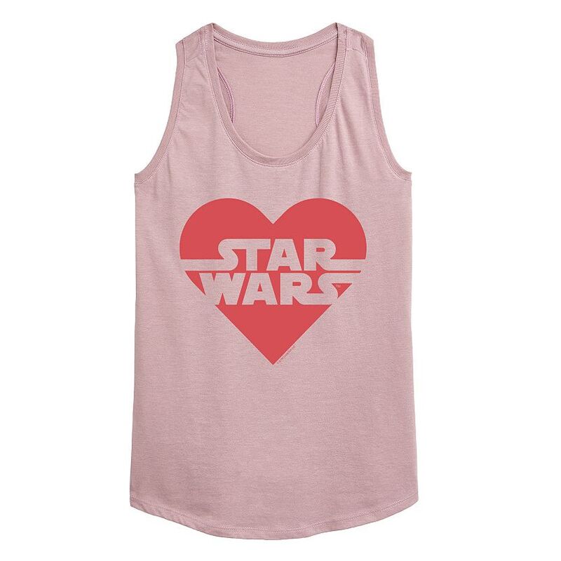 アニメ文字記号 レディース トップス プルオーバー ロゴタイプ Licensed Character Women\u0027star Wars Heart Logo Racerback Tank Top No Color