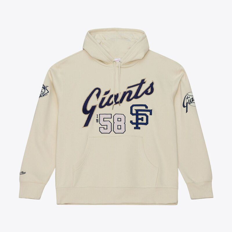 ミッチェル&ネス メンズ トップス Tシャツ フリース パーカー Men's Mitchell & Ness Cream San Francisco Giants Yacht Rock Fleece Hoodie Gnt Beige ベージュ｜ReVida 店