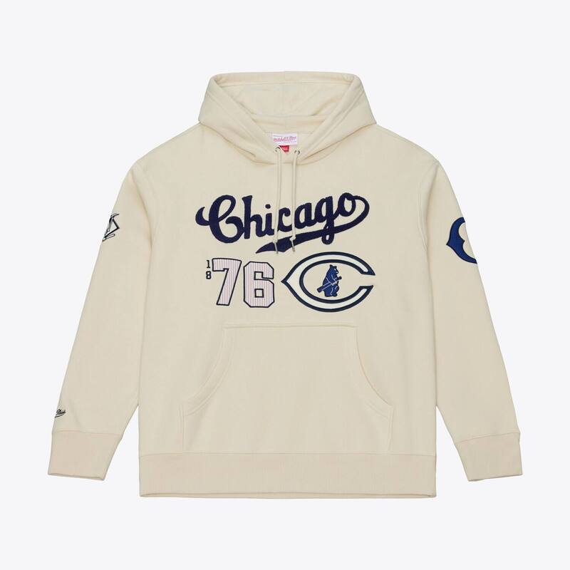 ミッチェル&ネス メンズ トップス Tシャツ フリース パーカー Men's Mitchell & Ness Cream Chicago Cubs Yacht Rock Fleece Hoodie Cubeige ベージュ｜ReVida 店