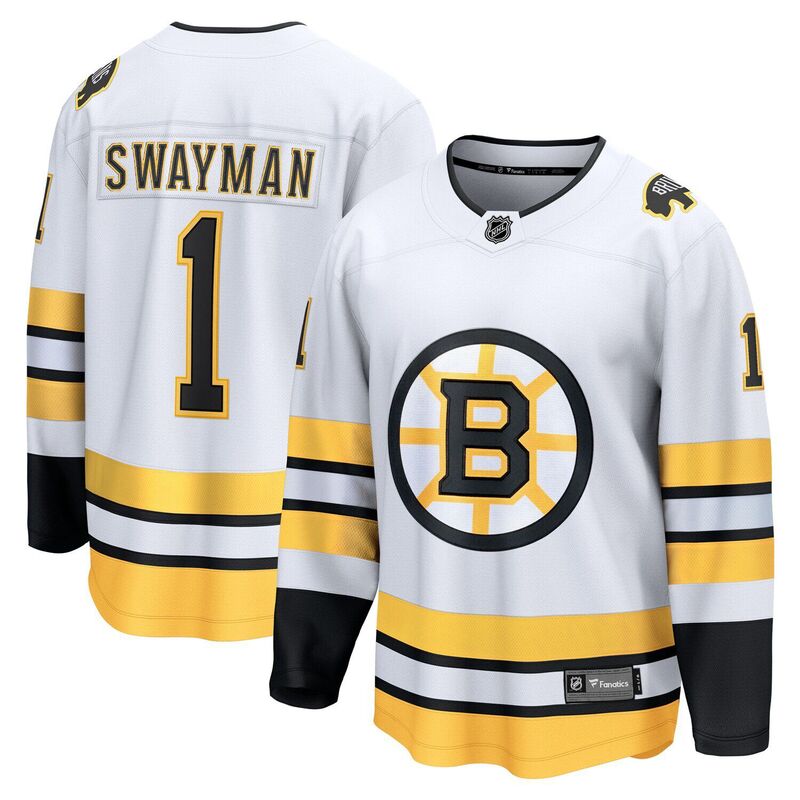 ファナティクス メンズ トップス Tシャツ ジャージー Men's Fanatics Jeremy Swayman White Boston Bruins Away Breakaway Player Jersey Bsb White ホワイト｜ReVida 店