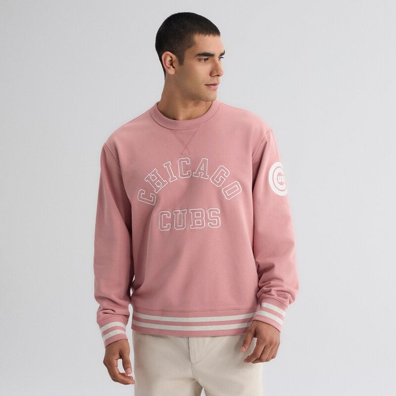 ファナティクス メンズ トップス Tシャツ パイル スウェット Men's Fanatics Faded Rose Chicago Cubs Iconic Terry Sweatshirt Cub Pink ピンク|ReVida 店