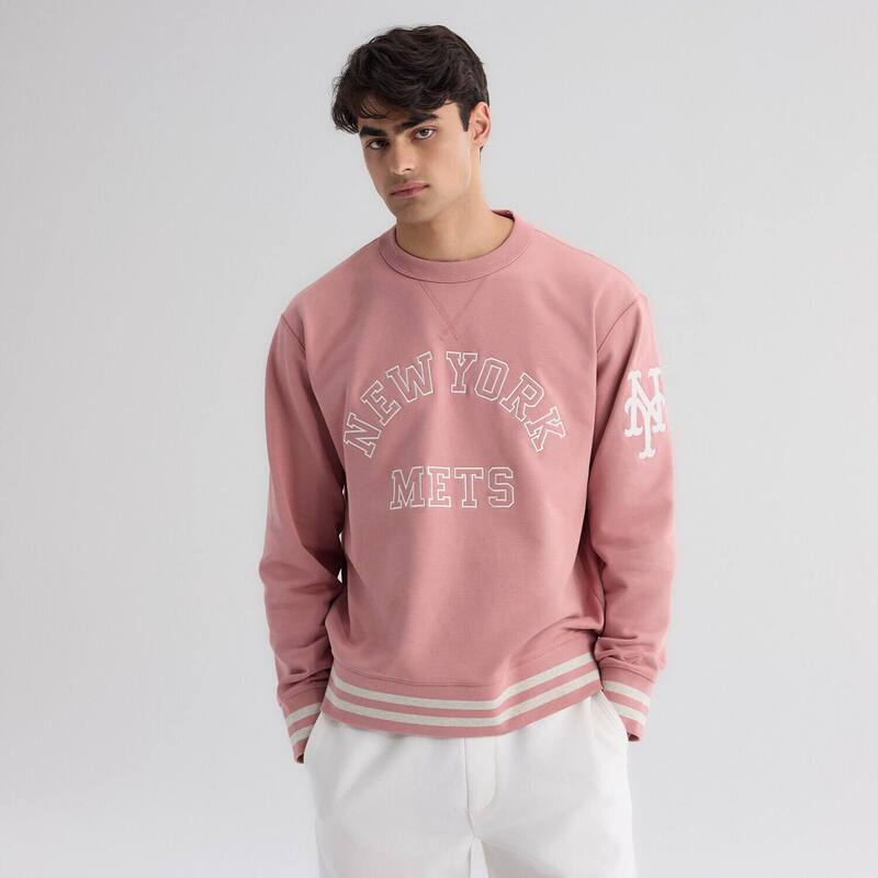 ファナティクス メンズ トップス Tシャツ パイル スウェット Men's Fanatics Faded Rose New York Mets Iconic Terry Sweatshirt Met Pink ピンク｜ReVida 店