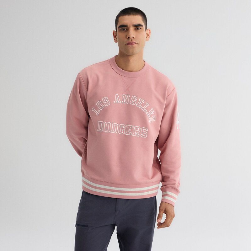 ファナティクス メンズ トップス Tシャツ パイル スウェット Men's Fanatics Faded Rose Los Angeles Dodgers Iconic Terry Sweatshirt Lad Pink ピンク｜ReVida 店