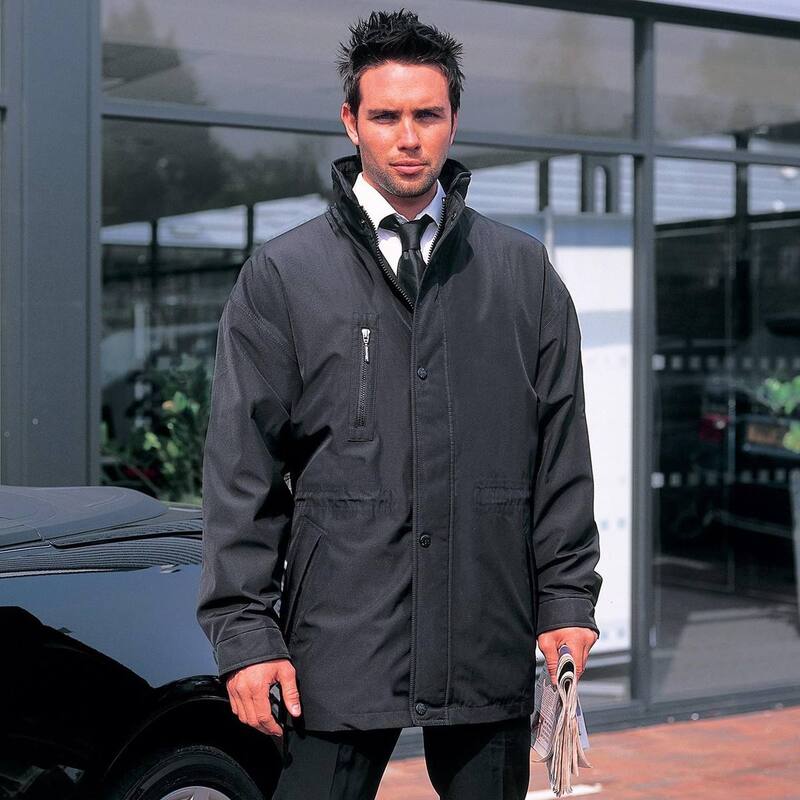 リザルト メンズ アウター ジャケット・ブルゾン コート Result Mens Premium City Executive Breathable Winter Coat Black ブラック|ReVida 店