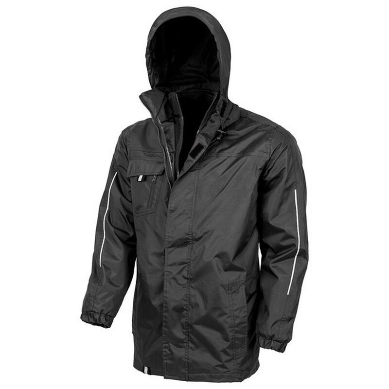 リザルト メンズ アウター ジャケット・ブルゾン プリント Result Core Unisex Adultransit 3 in 1 Softshell Printable Jacket Black ブラック｜ReVida 店