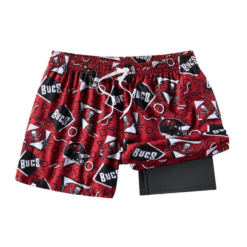 チャビーズ メンズ 水着 ハーフパンツ・ショーツ Men's Chubbies Red Tampa Bay Buccaneers Game Day Fit Classic Lined Swim Trunks Buc Red レッド｜ReVida 店