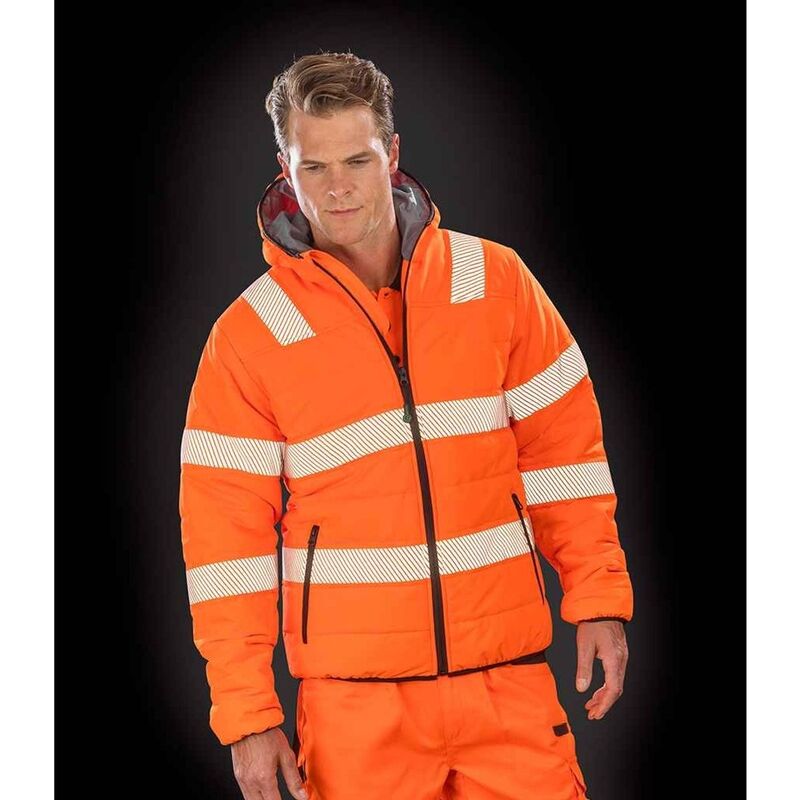 リザルト メンズ アウター ジャケット・ブルゾン Result Genuine Unisex Adult Ripstop Safety Jacket Fluorescent Orange オレンジ｜ReVida 店 22,792円