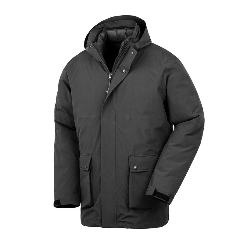 リザルト メンズ アウター ジャケット・ブルゾン Result Mens 3 in 1 Ripstop Jacket Black ブラック|ReVida 店