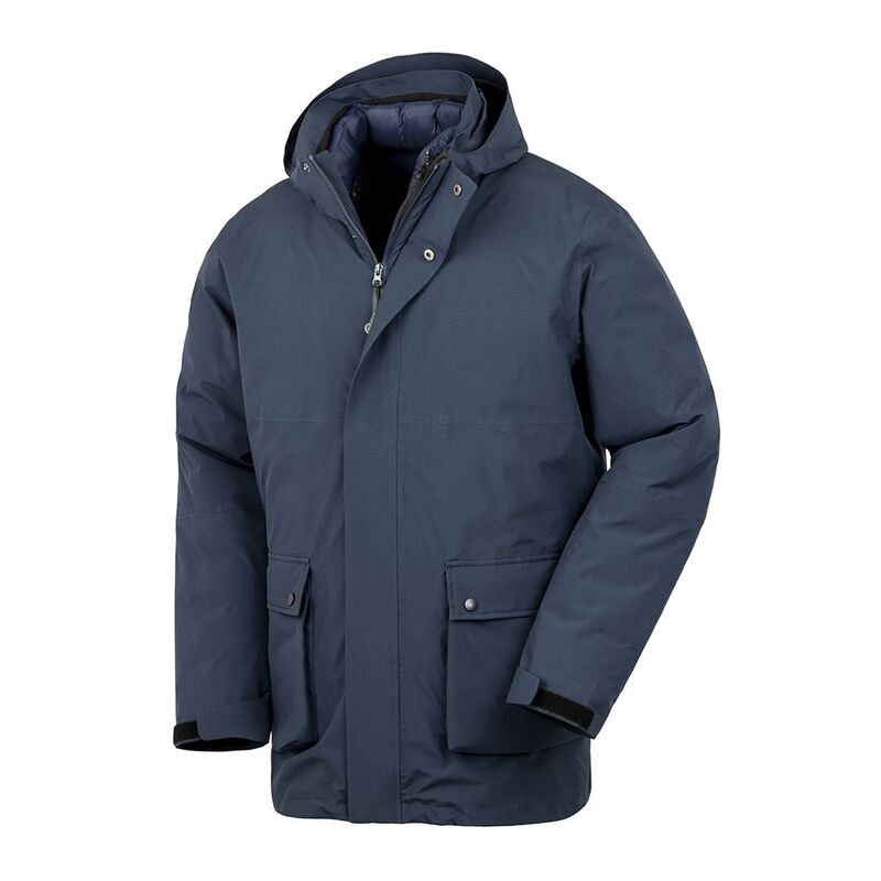 リザルト メンズ アウター ジャケット・ブルゾン Result Mens 3 in 1 Ripstop Jacket Navy ネイビー|ReVida 店