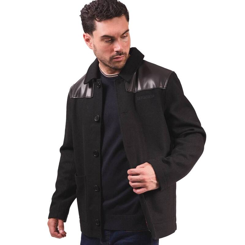 ランブレッタ メンズ アウター ジャケット・ブルゾン Lambretta Mens Donkey Jacket Black ブラック｜ReVida 店