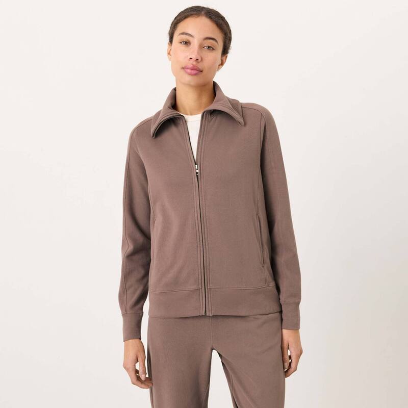 パクト レディース アウター ジャケット・ブルゾン ニット Pact CloudKnit Zip Jacket Deep Taupe トープ|ReVida 店