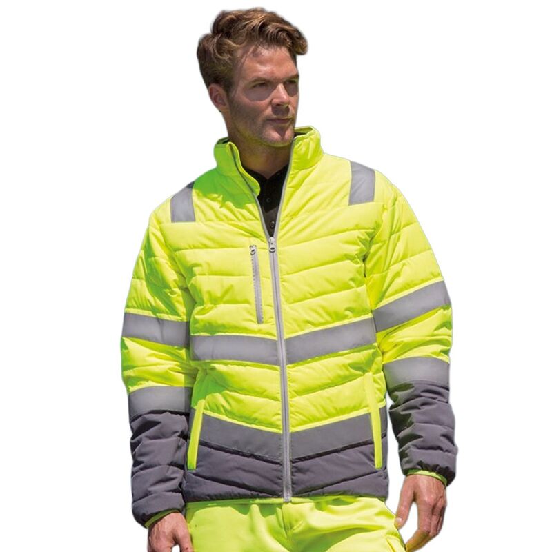 リザルト メンズ アウター ジャケット・ブルゾン Result Mensafe-Guard Soft Safety Jacket Fluorescent Yellow イエロー｜ReVida 店