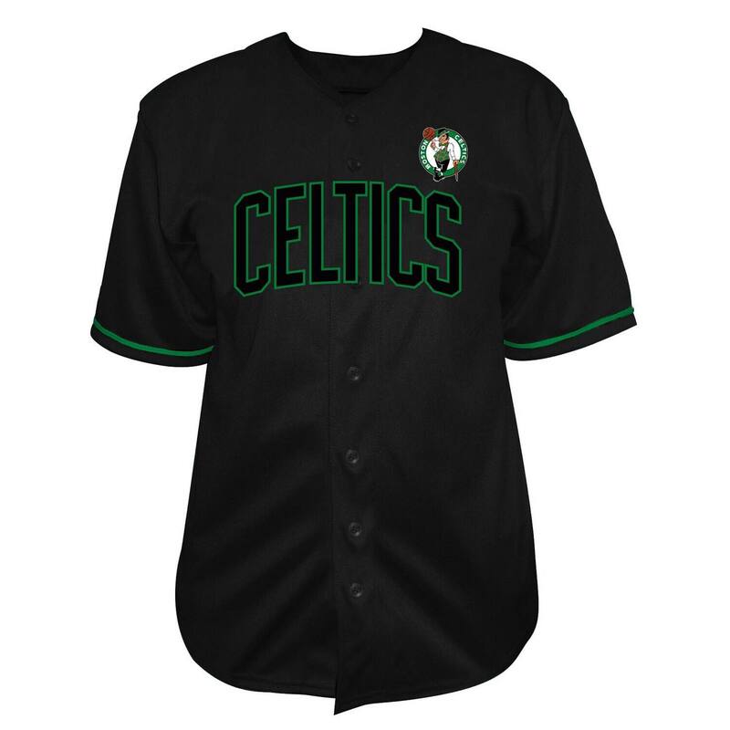 ファナティクス メンズ トップス Tシャツ トール ジャージー Men's Fanatics Black Boston Celtics Big & Tall Pop Full-Button Baseball Jersey Cel Black ブラック|ReVida 店