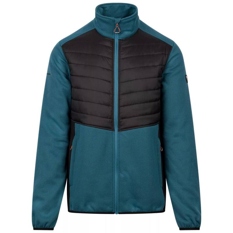 トレスパス メンズ アウター ジャケット・ブルゾン フリース Trespass Mens Hanlonton Fleece AT200 Hybrid Jacket Bondi Blue ブルー｜ReVida 店