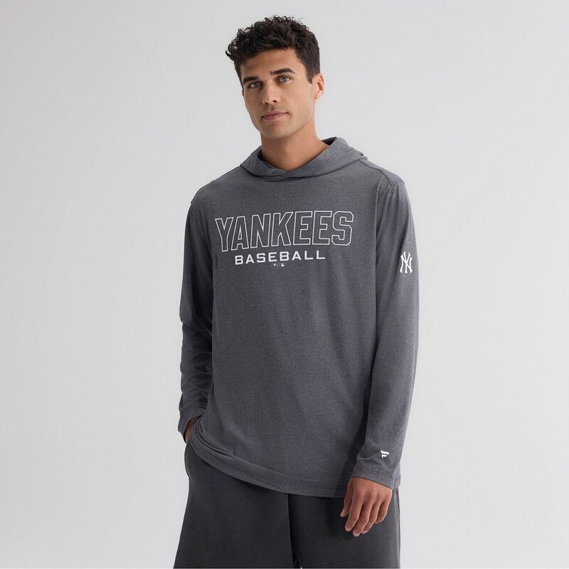 ファナティクス メンズ トップス Tシャツ Men's Fanatics Charcoal New York Yankees Clutch Long Sleeve Hooded T-Shirt Ynk Charco チャコール|ReVida 店