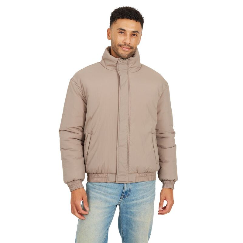 ブレーブソウル メンズ アウター ジャケット・ブルゾン Brave Soul Mens Padded Oversized er Jacketaupe トープ|ReVida 店