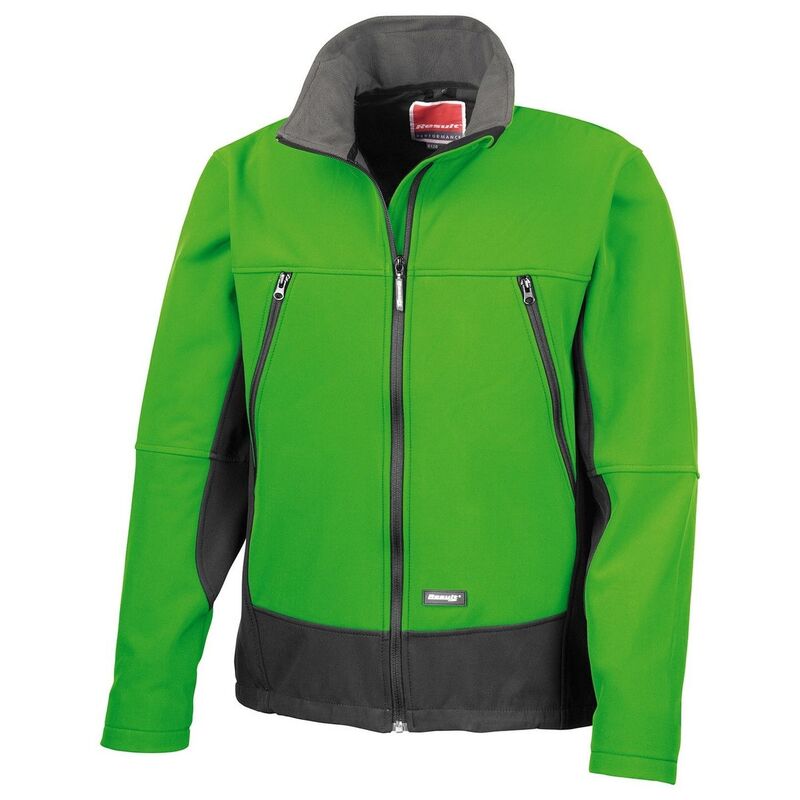 リザルト メンズ アウター ジャケット・ブルゾン Result Mens Activity Soft Shell Jacket Vivid Green グリーン|ReVida 店