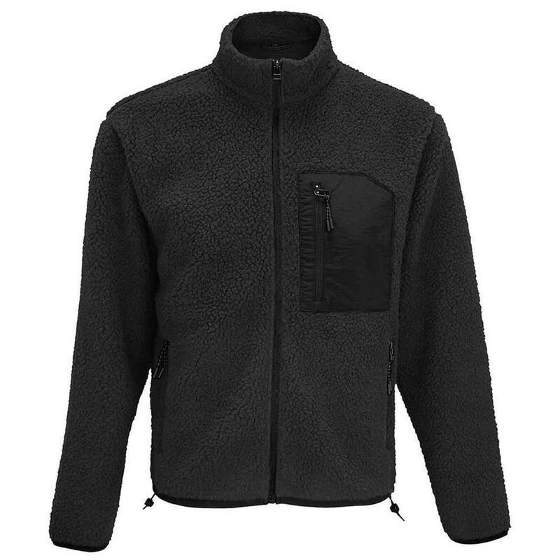 ソルズ メンズ アウター ジャケット・ブルゾン フリース SOLS Unisex Adult Fury Sherpa Fleece Jacket Carbon Gray グレー|ReVida 店