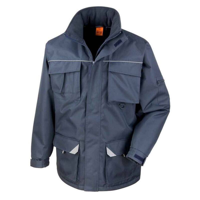 リザルト メンズ アウター ジャケット・ブルゾン コート WORK-GUARD by Result Mensabre Coat Navy ネイビー｜ReVida 店
