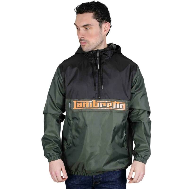 ランブレッタ メンズ アウター ジャケット・ブルゾン Lambretta Unisex Adult OTH Scooter Jacket Khaki And Black ブラック|ReVida 店